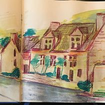 Mon projet du cours : Esquisses urbaines modernes avec des techniques mixtes Ein Projekt aus dem Bereich Traditionelle Illustration, Malerei, Architektonische Illustration und Illustration mit Tinte von sarondelph - 02.04.2024