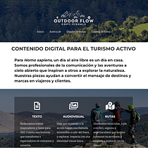 Página web de Outdoor Flow. Projekt z dziedziny Web design, Tworzenie stron internetow, ch, Programowanie bez kodu, UX / UI, Informat, ka, Projektowanie produktu c i frowego użytkownika Álvaro Hernández - 02.04.2024