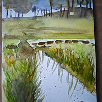 Mi proyecto del curso: Paisajes naturales en acuarela. Un progetto di Belle arti, Pittura e Pittura ad acquerello di adegler82 - 02.04.2024