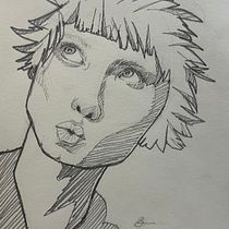 Mi proyecto del curso: Cuaderno de retratos a línea con grafito. Un proyecto de Bellas Artes, Bocetado, Dibujo, Dibujo de Retrato y Sketchbook de Alejandro Barrera - 02.03.2024