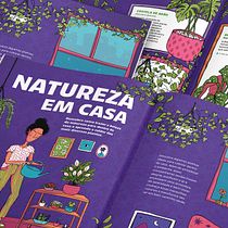 Natureza dentro de casa. Design editorial, Ilustração digital, Comunicação e Ilustração editorial projeto de Caroline Gomes - 15.03.2024