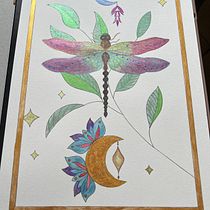 My project for course: Handmade Metallic Watercolors. Artesanato, Artes plásticas, Pintura, Pintura em aquarela, e Teoria da cor projeto de gillrogerscreative@gmail.com Rogers - 09.04.2024
