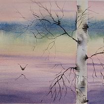 My project for course: Atmospheric Landscapes in Watercolor  Ein Projekt aus dem Bereich Bildende Künste, Malerei und Aquarellmalerei von Kata Bagi - 03.04.2024