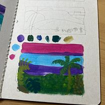 My project for course: Acrylic Painting Step by Step: Create Incredible Landscapes. Traditional illustration, Painting, Acr, lic Painting, and Sketchbook project by Green Owl Arts LLC - 04.04.2024