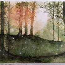 Meu projeto do curso: Paisagens de sonhos com aquarela: pintura com luz. Pintura, e Pintura em aquarela projeto de Maria de Lourdes Valerio - 04.04.2024