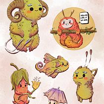 My project for course: Illustration of Adorable Characters Inspired by Nature. Projekt z dziedziny Projektowanie postaci,  R, sunek, Ilustracja c, frowa, R, sunek c i frow użytkownika fatimavadood - 03.04.2024