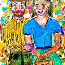 Meu projeto do curso: Ilustração divertida com aguarela e lápis de cor. Ilustração tradicional, Pintura, Pintura em aquarela, Desenho de retrato, e Desenho com lápis de cor projeto de Jorge Luiz Cardoso - 05.04.2024