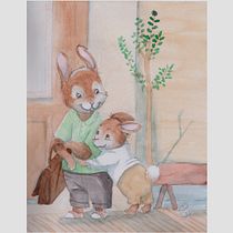 Meu projeto do curso: Criação de personagens animais em aquarela para livros infantis. Traditional illustration, Fine Arts, Painting, Drawing, Watercolor Painting, Children's Illustration, and Narrative project by sandra_regina_barbelli - 04.06.2024