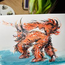 My project for course: Creative Illustration Techniques with Gouache. Traditional illustration, Character Design, Fine Arts, Painting, Children's Illustration, Gouache Painting, and Picturebook project by Vika Sapsa - 04.07.2024