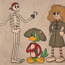 Meu projeto do curso: Design de personagens retrô para animação. Animation, 2D Animation, and 3D Character Design project by Laura Guimarães - 04.06.2024