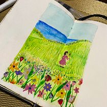 Mi proyecto del curso: Sketchbook para explorar tu estilo de dibujo. Un proyecto de Ilustración tradicional, Bocetado, Creatividad, Dibujo, Pintura a la acuarela, Sketchbook y Pintura gouache de Eli Peñaloza - 07.04.2024
