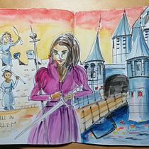 Mijn project van de cursus: Artistiek schetsen met aquarel: durf je ideeën te uiten. Ilustração tradicional, Esboçado, Criatividade, Desenho, Pintura em aquarela, e Sketchbook projeto de marion_rozenhart - 07.04.2024