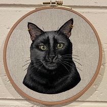 My project for course: Embroidered Pet Portraits: The Thread Painting Technique. Embroider, Naturalistic Illustration, and Textile Design project by Zülal Topağaç - 04.07.2024