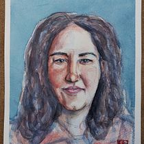 Mi proyecto del curso: Retrato artístico en acuarela. Fine Arts, Painting, Watercolor Painting, and Portrait Drawing project by Emilio Romero - 04.07.2024