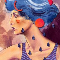 Mein Abschlussprojekt für den Kurs: Illustration von kreativen Porträts mit Procreate. Ilustração tradicional, Desenho, Ilustração digital, Desenho de retrato, Desenho digital, e Pintura digital projeto de Inna Heller - 08.04.2024