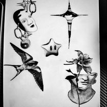 Mi proyecto del curso: Técnicas de tatuaje: sombreado con pepper shading. Ilustração tradicional, e Desenho de tatuagens projeto de Yahir Garcia - 04.04.2024