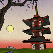 Japanese environment + toon shading. Un progetto di 3D e Animazione 3D di emanuelecattivello - 09.04.2024