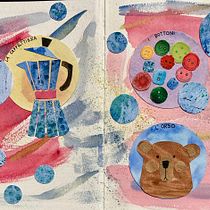 Una storia di orsi, pesciolini, bottoni, caffettiere e foglie di ginkgo. Traditional illustration, Sketching, Creativit, Drawing, Watercolor Painting, and Sketchbook project by Monica Magnani - 04.10.2024