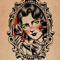 Il mio progetto del corso: Design di tatuaggi old school in Procreate. Projekt z dziedziny  R, sunek, Ilustracja c, frowa, Trad, c i jna ilustracja użytkownika Francesca Altobella - 11.04.2024