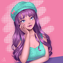 My project for course: Female Character Portraits in Procreate. Projekt z dziedziny Trad, c, jna ilustracja, Ilustracja c, frowa, R, sunek c i frow użytkownika Cristiana Padilha - 12.04.2024