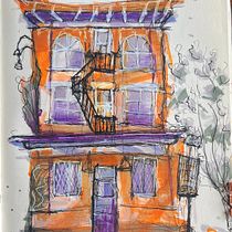My project for course: Expressive Architectural Sketching with Colored Markers. Sketching, Drawing, Architectural Illustration, Sketchbook & Ink Illustration project by siarttist - 04.11.2024