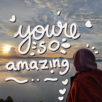 My project for course: Calligraphy and Lettering for Instagram with Procreate - Amazing. Caligrafia, Lettering, Instagram, Lettering digital, Lettering 3D, e Design para redes sociais projeto de Nur Annisa Rizkita K - 12.04.2024