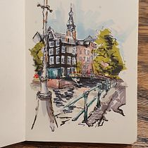 Mon projet du cours : Esquisses d'architecture expressives aux feutres de couleur. Sketching, Drawing, Architectural Illustration, Sketchbook & Ink Illustration project by stephane Guerry - 04.14.2024