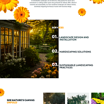 Landing Page for GreenHarbor Landscape company. Projekt z dziedziny UX / UI, Web design, Projektowanie aplikacji mobiln, ch, Projektowanie c, frowe, Projektowanie aplikacji, Projektowanie produktu c i frowego użytkownika Alicja Starzycka - 14.04.2024