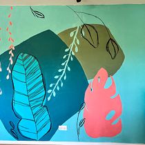 Mein Abschlussprojekt für den Kurs: Wandmalerei für Innenräume. Un proyecto de Pintura, Interiorismo, Diseño de espacios y Pintura decorativa de Débora Carvalho Duarte - 12.04.2023