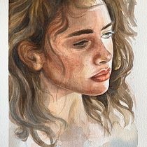 Il mio progetto del corso: Ritratto artistico ad acquerello. Fine Arts, Painting, Watercolor Painting, and Portrait Drawing project by Sara Bertoldi - 04.14.2024