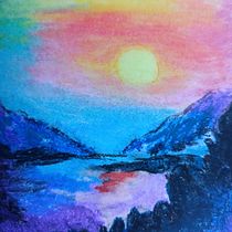 My project for course: Landscapes with Oil Pastels and Crayons: Playing with Light. Drawing, and Sketchbook project by farhanabahar247 - 04.15.2024