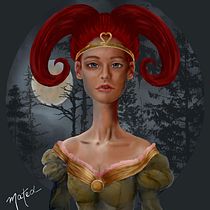 Mi proyecto del curso: Reina de Corazones. Un progetto di Character design, Illustrazione digitale, Disegno digitale, Pittura digitale e Illustrazione tradizionale di mated0466 - 15.04.2024