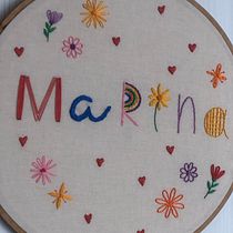 Meu projeto do curso: Técnicas básicas para bordado de letras. Un progetto di Ricamo e Textile Design di marilaiun - 16.04.2024