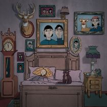 The Haunted Guest Room | Creating a Compelling Animated Illustration in Adobe Fresco. Animation, 2D Animation, Digital Illustration, and Digital Drawing project by Mary Shaak - 04.13.2024