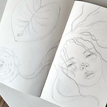 My project for course: Portrait Sketchbooking: Explore the Human Face. Projekt z dziedziny Sketching,  R, sunek, Portret,  R, sunek art, st, czn i Sketchbook użytkownika Disa Buskhe - 15.04.2024