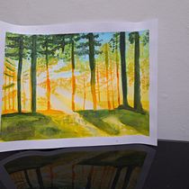 Mi proyecto del curso: Paisajes de ensueño con acuarela: plasma la luz. Pintura, e Pintura em aquarela projeto de leilamore14 - 23.03.2024
