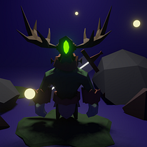 Mi proyecto del curso: Modelado de personajes low poly para videojuegos. Een project van 3D,  3D-modellering, Videogames, 3D-karakterontwerp y Videogame-ontwerp van Danny PapaCabra - 15.04.2024
