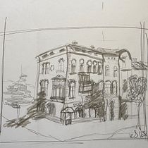 My project for course: Architectural Sketching with Watercolor and Ink. Sketching, Drawing, Watercolor Painting, Architectural Illustration, Sketchbook & Ink Illustration project by Karina Sannefjordh - 04.17.2024