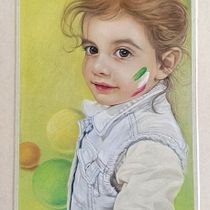 Il mio progetto del corso: Ritratto realistico con matite colorate. Traditional illustration, Fine Arts, Pencil Drawing, Drawing, Portrait Drawing, Realistic Drawing, Artistic Drawing, and Colored Pencil Drawing project by Angela Della Malva - 04.17.2024