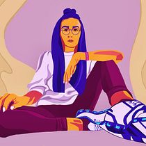 Mein Abschlussprojekt für den Kurs: Illustration mit Stil: Zeichne verschiedene Charaktere in Procreate. Design de personagens, Ilustração digital, Pintura digital, e Desenho anatômico projeto de cathi_sosie - 17.04.2024