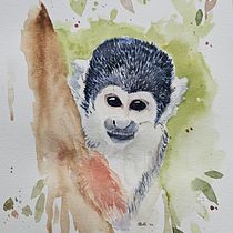 My project for course: Expressive Animal Portraits in Watercolor. Un proyecto de Ilustración tradicional, Pintura a la acuarela, Dibujo realista e Ilustración naturalista				 de ellesvandenbroek - 19.04.2024