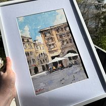 My project for course: Modern Techniques for Watercolor Cityscapes. Un progetto di Pittura e Pittura ad acquerello di reihanehshl - 20.04.2024