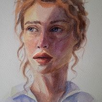 Mi proyecto del curso: Retrato artístico en acuarela. Fine Arts, Painting, Watercolor Painting, and Portrait Drawing project by Sara Rosado - 04.20.2024
