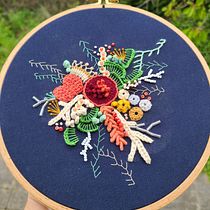 Mon projet du cours : Techniques avancées de broderie : points et compositions en volume. Bordado, e Design têxtil projeto de marie.baron19 - 21.04.2024