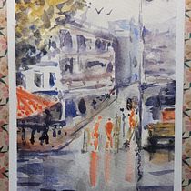 My project for course: Urban Landscapes in Watercolor Ein Projekt aus dem Bereich Bildende Künste, Aquarellmalerei und Architektonische Illustration von Molli Woodtagger - 21.04.2024