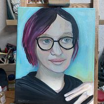 My project for course: Contemporary Oil Portraiture Ein Projekt aus dem Bereich Traditionelle Illustration, Bildende Künste, Malerei und Ölmalerei von Melanie Puerst - 10.10.2023