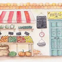 My project for course: Watercolor Urban Illustration: Portray your City. Un progetto di Pittura, Disegno, Pittura ad acquerello e Illustrazione architettonica di Claudia Valencia - 22.04.2024