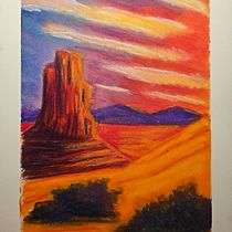 My project for course: Landscapes with Oil Pastels and Crayons: Playing with Light. Fine Arts, and Artistic Drawing project by Robert - 04.22.2024