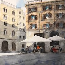 Il mio progetto del corso: Tecniche moderne di acquerello paesaggistico. Un progetto di Pittura e Pittura ad acquerello di monica.casaletto - 22.04.2024