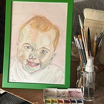 My project for course: Artistic Portrait with Watercolors. Fine Arts, Painting, Watercolor Painting, and Portrait Drawing project by janeybugzart - 04.23.2024